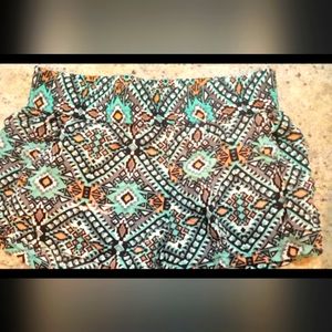 Shorts - colorful pattern wide waste band